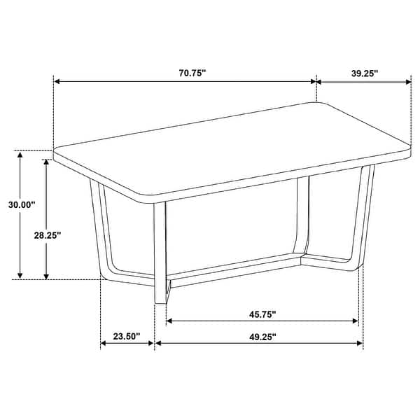 dimension image slide 3 of 4, Biloxi 71-inch Rectangular Dining Set Greyish Brown