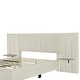 preview thumbnail 52 of 64, Full/Queen Size Upholstered Bed with Velvet Headboard and Integrated Shelves