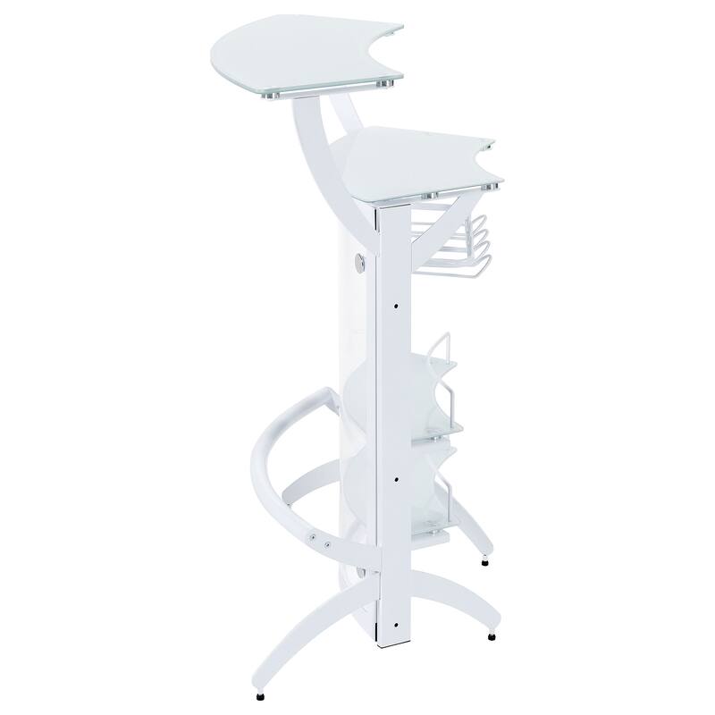 Dallas 2-shelf Curved Freestanding Home Bar Cabinet