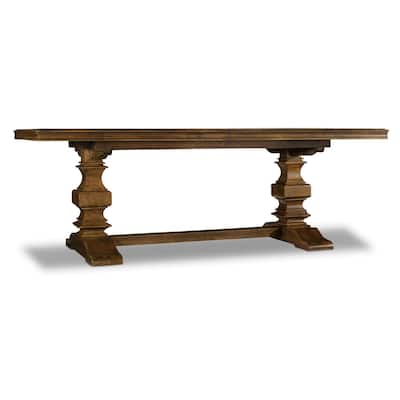 Archivist Trestle Table w/2-18in Leaves - 86"x30.5"x44.25"