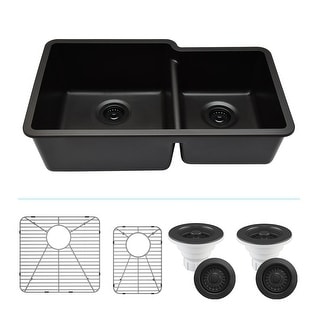 Lexicon Platinum Quartz 60/40 Double Bowl Kitchen Sink
