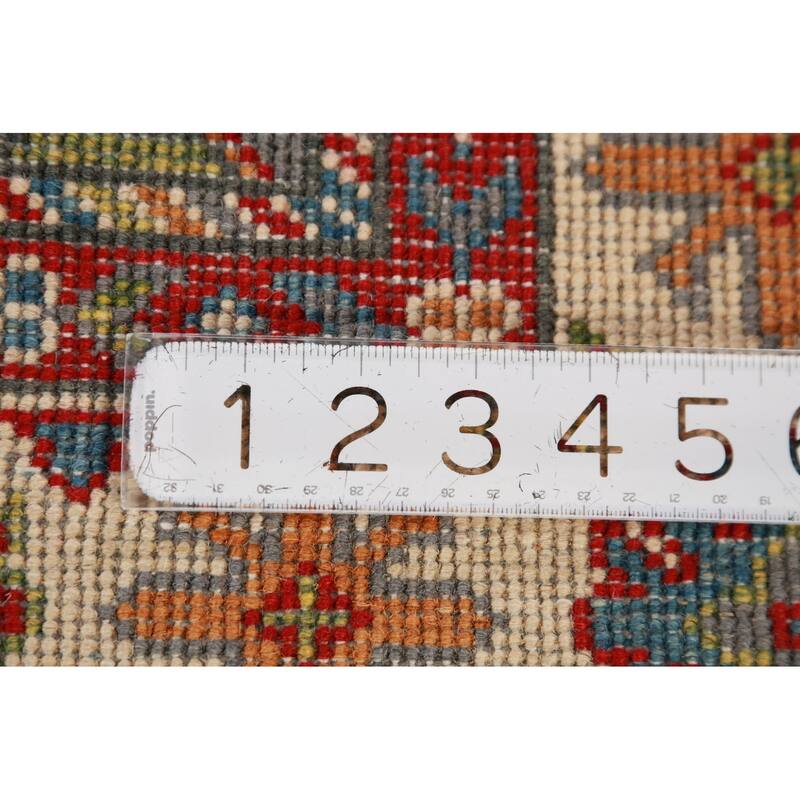 Gray Kazak Oriental Foyer Rug Handmade Wool Carpet - 2'9"x 4'1"