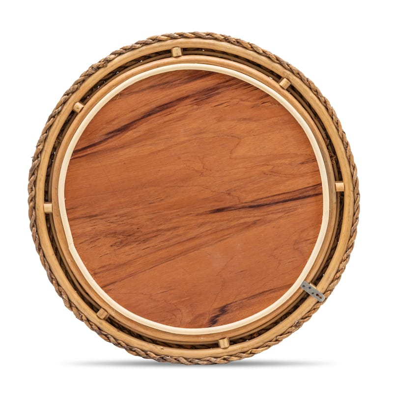 Maui 36" Round Mirror - Tan