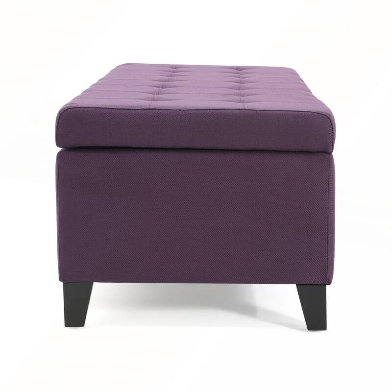 Multi-Functional Tufted Storage Ottoman with Hidden Compartment for Small Spaces and Elegant Home Decor