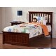 preview thumbnail 3 of 5, Mission Twin XL Foundation Bed Frame with Matching Footboard in Walnut