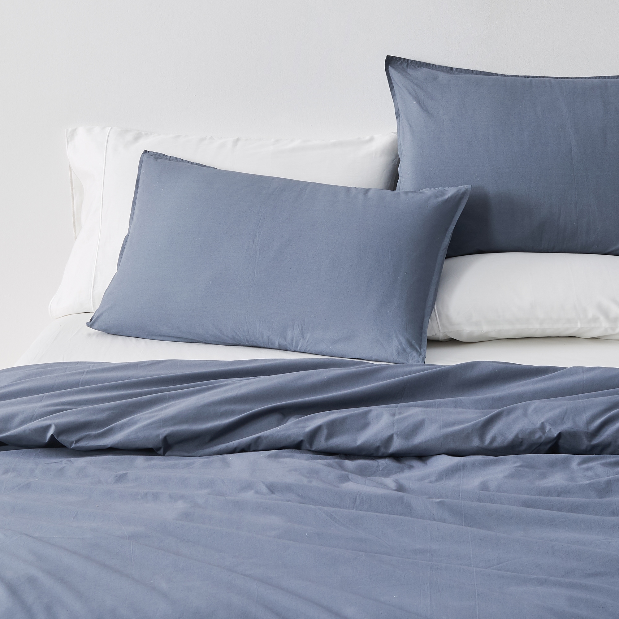 Linery & Co. 100% Pima Cotton Percale Pillowcase Sham Set