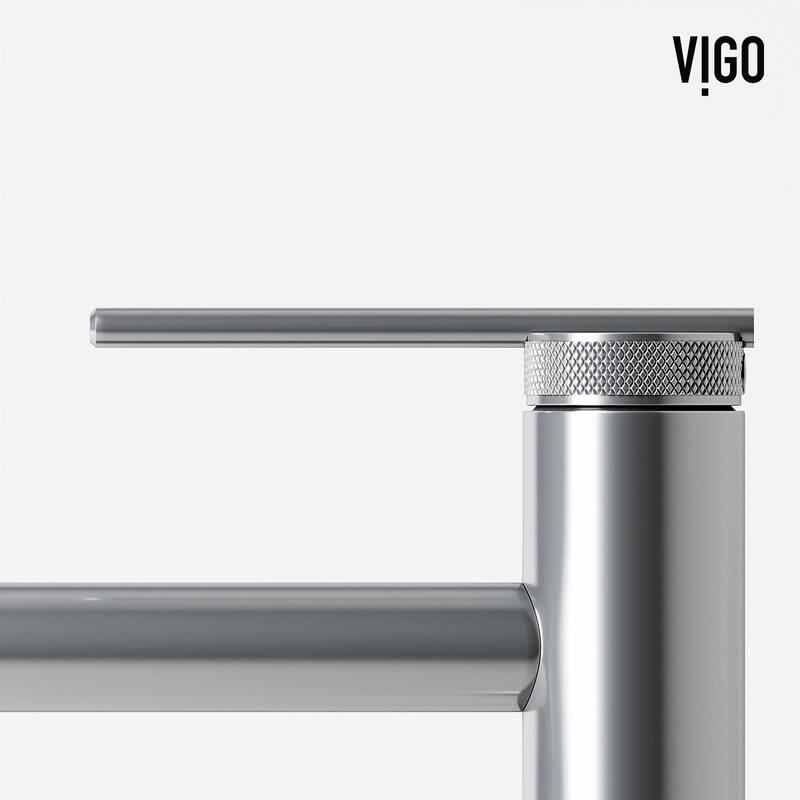 VIGO Alhambra 15"L x 15"W Concrete Vessel Sink and Sterling 11"H Faucet Set