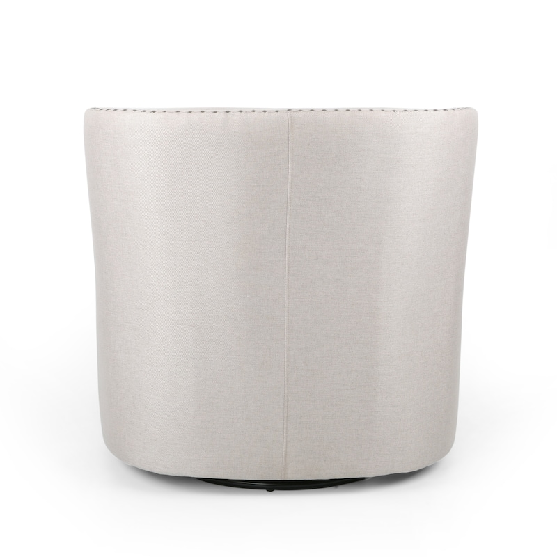 Wheat 31.25" Upholstered Swivel Club Chair