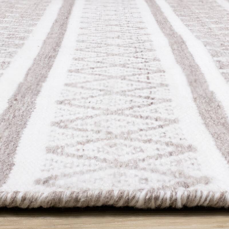 Grey Cream Recycled Farmhouse Rug