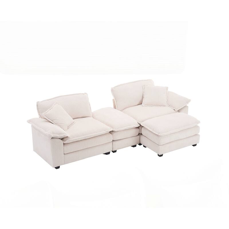 2-seats Sofa With 2 Back Pillows
