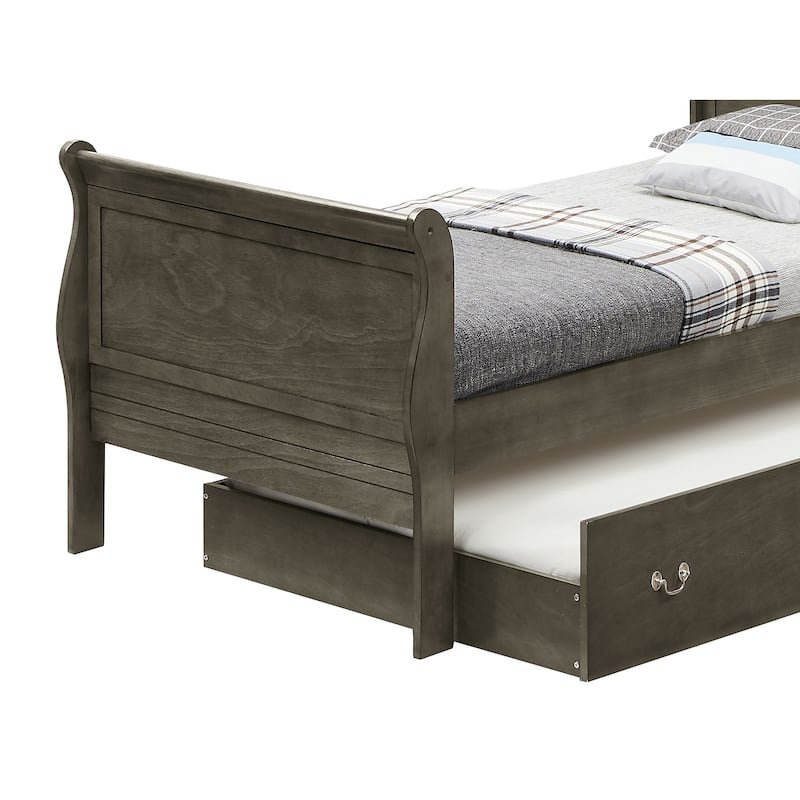 Louis Philippe Twin Trundle Bed with Trundle