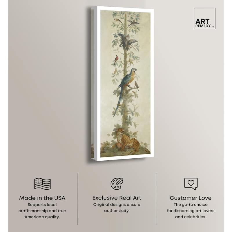 Leopard and Papagayo Panoramic Canvas by Art Remedy, Gallery Wrapped