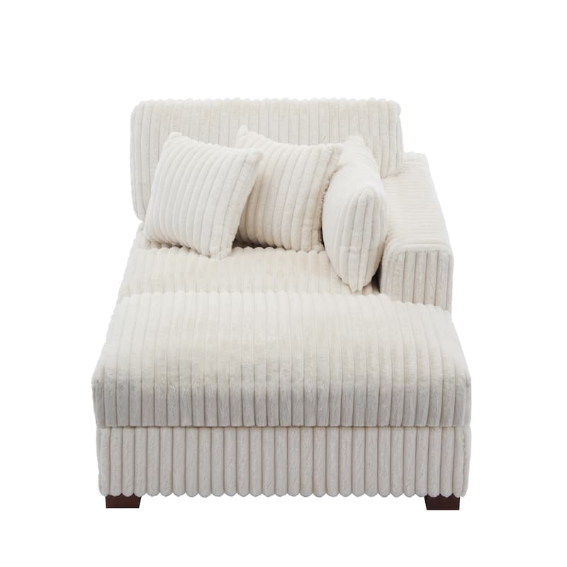 Modern Indoor Chaise Lounge Couch with Pillows