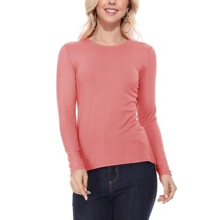 Women's Basic Crew Neck Long Sleeve Casual T-Shirt Tee Top