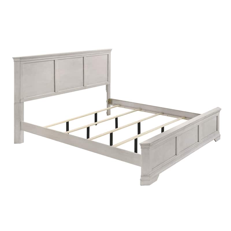 Roundhill Furniture Maderne Traditional Wood Panel Bed