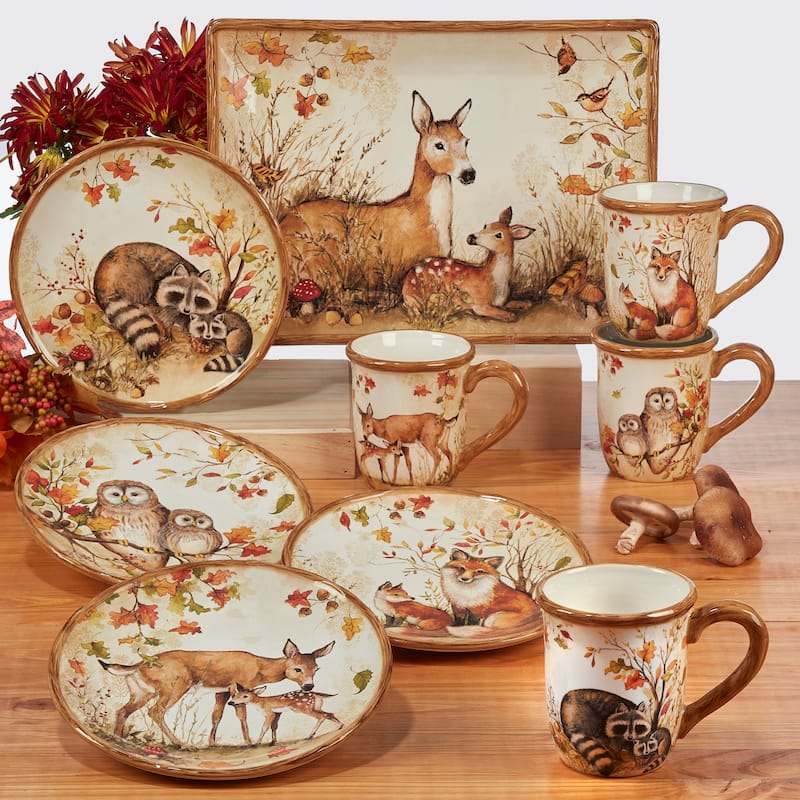 Certified International Pine Forest 16 pc Dinnerware Set, Service for 4