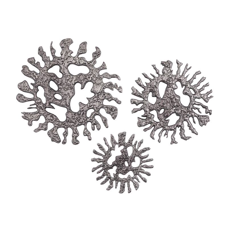 Gold Aluminum Modern Wall Decor (Set of 3)