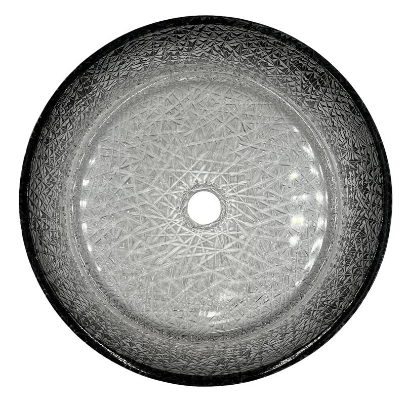 Stadium 16" & 14" Round Basin Glass Bathroom Vessel Sink