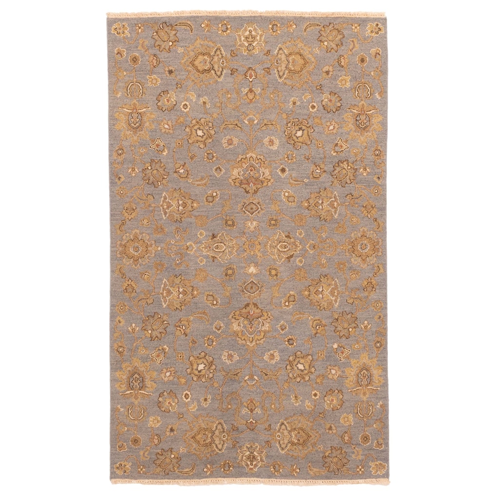 ECARPETGALLERY Flat-Weave Lahor Finest Dark Grey Wool Tapestry Kilim - 4'9 x 7'10