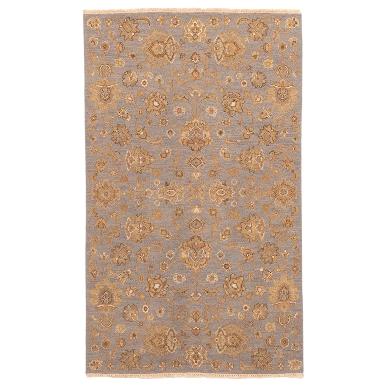 ECARPETGALLERY Flat-Weave Lahor Finest Dark Grey Wool Tapestry Kilim - 4'9 x 7'10