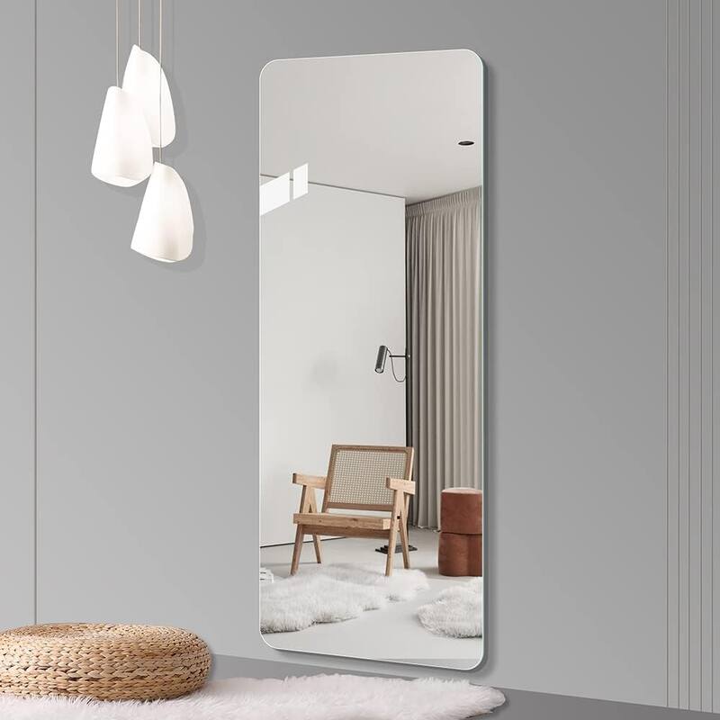 60"x 15" inch Full Body round corner mirror Cloakroom Wall hanging