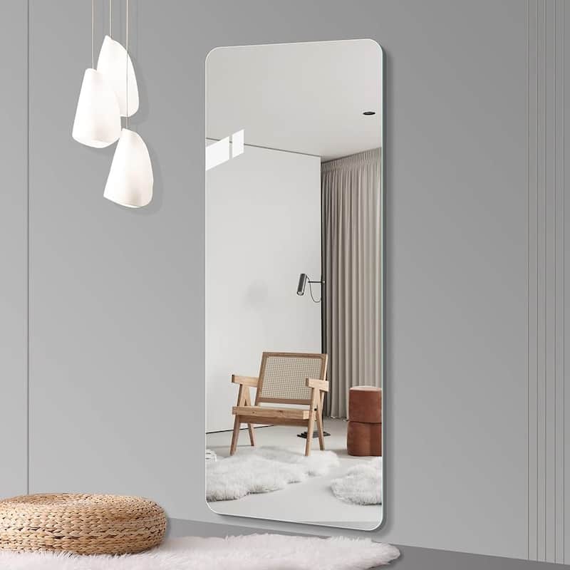 65"x 24" inch Full Body round corner mirror Wall hanging with hanging hole High quality 5mm silver mirror Explosion-proof glass