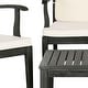 preview thumbnail 3 of 6, SAFAVIEH Outdoor Living Fresno Ash Grey Acacia Wood 4-piece Beige Cushion Patio Set