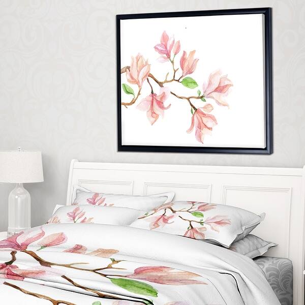 Shop Designart Mongolia Flower Painting Watercolor Floral Framed