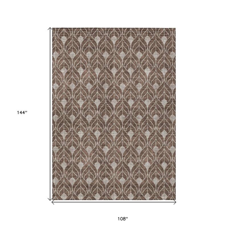 HomeRoots Geometric Transitional Rectangle Outdoor Rug