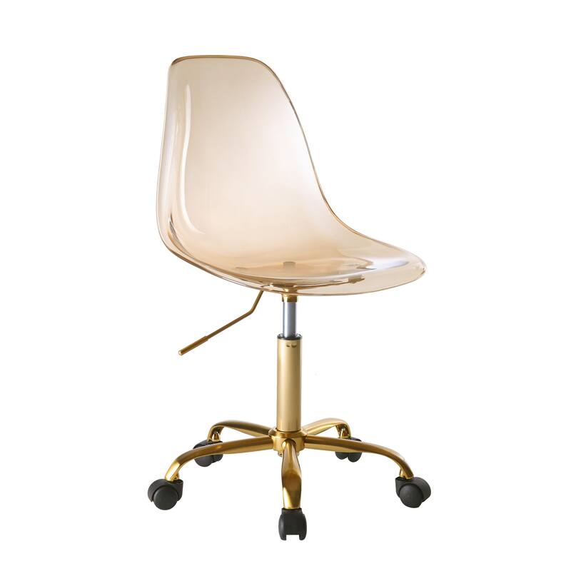 Urban Lifestyle Armless Acrylic Rolling Adjustable Office Chair