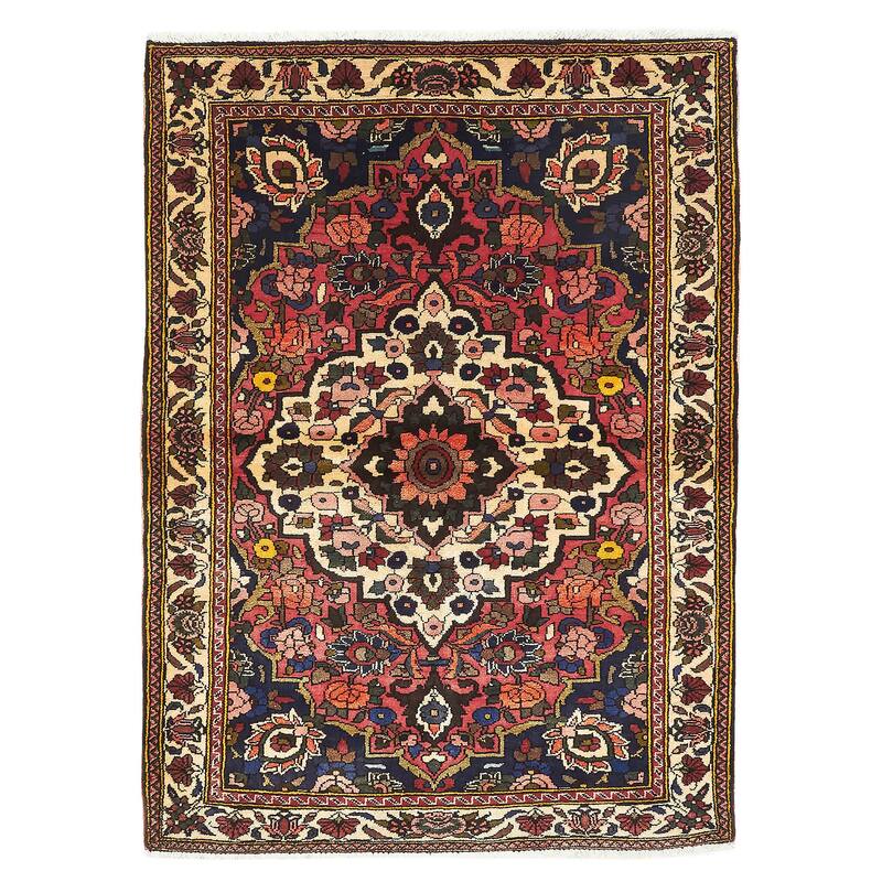 ECARPETGALLERY Hand-knotted Kayseri Vintage Red Wool Rug - 3'7 x 4'11