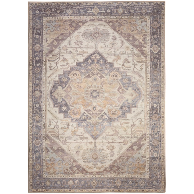 Nourison Vintage Washables Indoor only Persian Area Rug - 5'3" x 7'3" - Ivory/Purple
