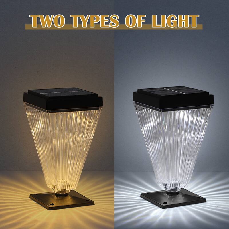 Solar Post Cap Lights 2 Pack, 2 Mode Bright - 2PCS