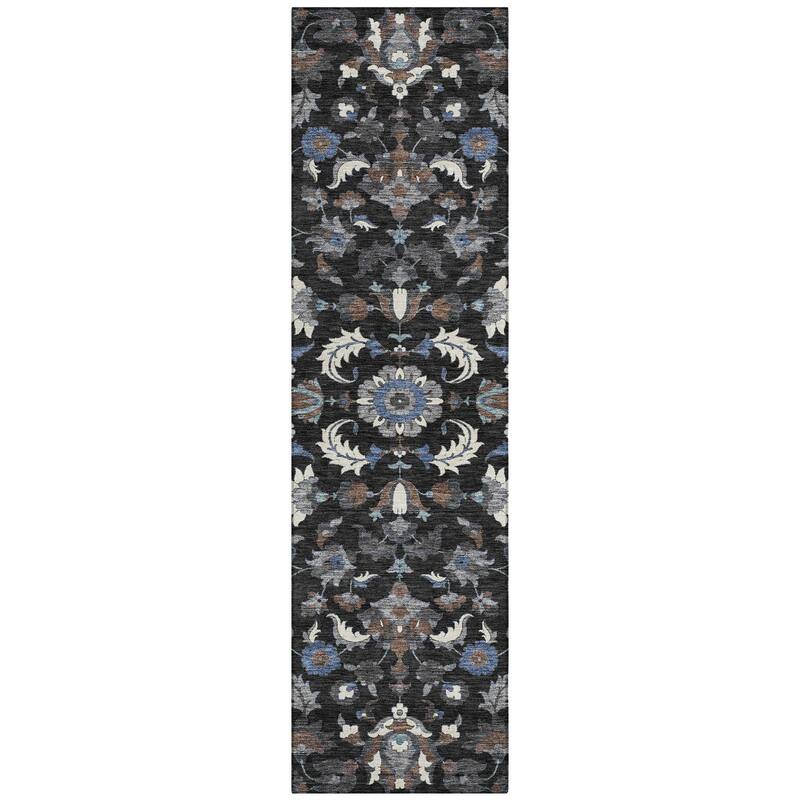 Machine Washable Indoor/ Outdoor Traditional Lanelle Chantille Rug