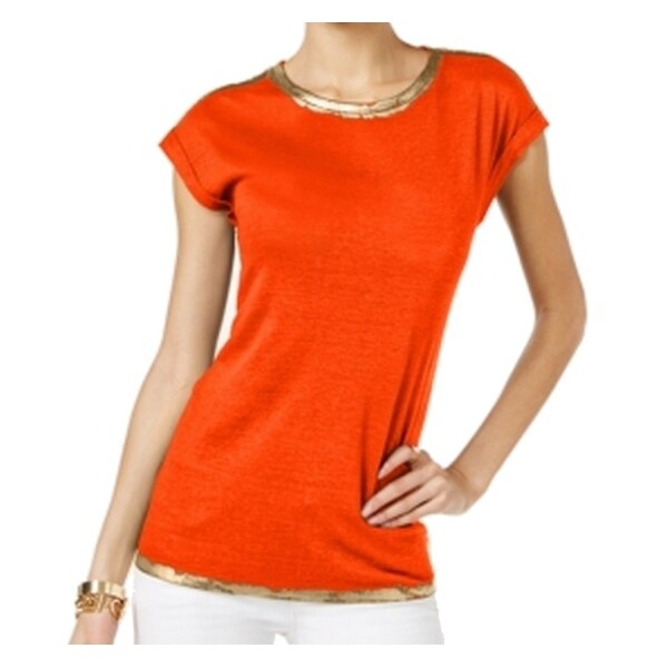 michael kors shirts womens orange