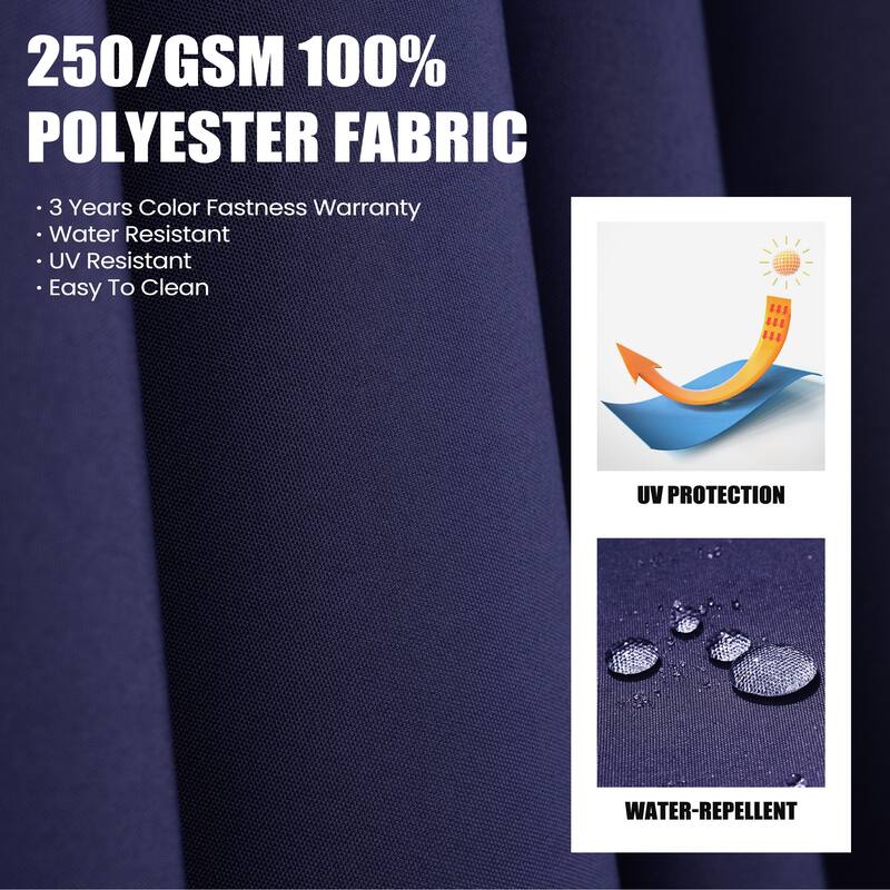 9 ft x 11 ft Outdoor Patio Dual Top Cantilever Offset Umbrella with Rod Base