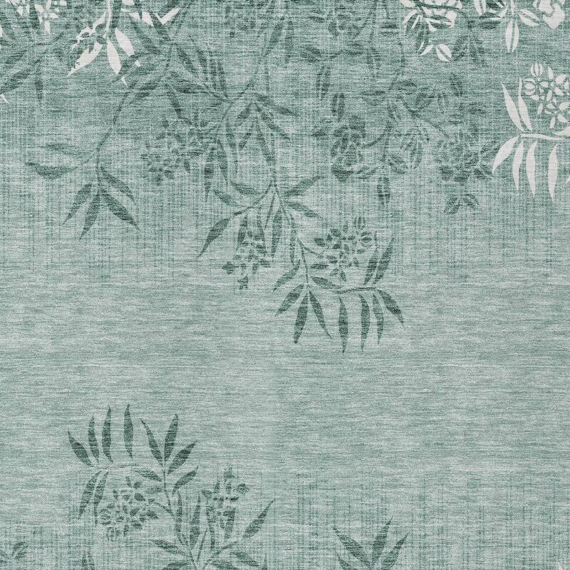 HomeRoots Floral Transitional Rectangle Outdoor Rug