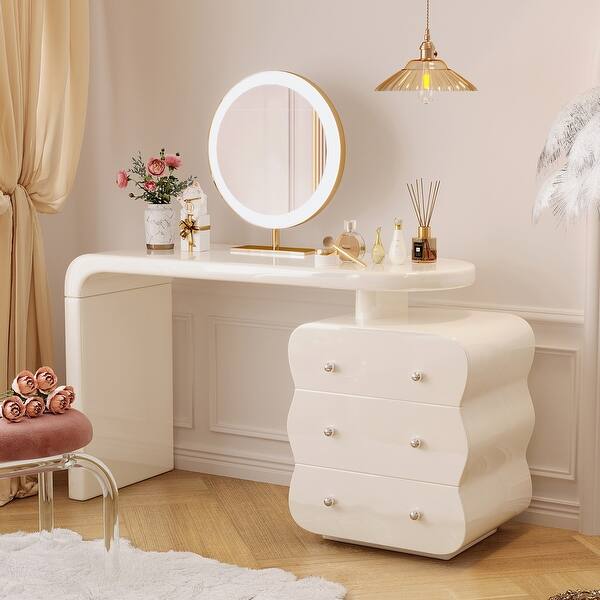 modern dressing table for sale JASIWAY Modern Stretchable Makeup Vanity Dressing Table White