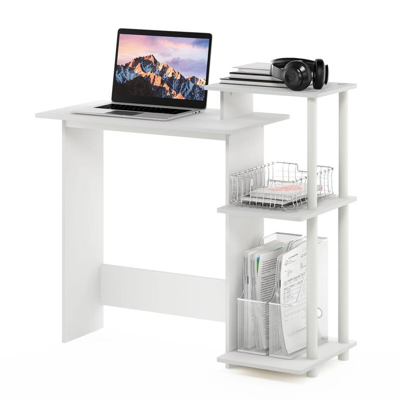 Computer Desk with Shelves - Modern Writing Desk for Home Office & Workspace