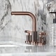 preview thumbnail 23 of 34, Kingston Brass Convergent Two-Handle 3-Hole Deck Mount Widespread Bathroom Faucet with Knurled Handle and Brass Pop-Up Drain