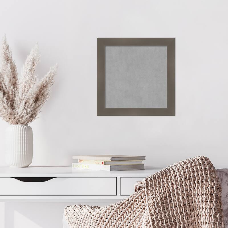 Amanti Art Edwin Clay Grey Framed Magnetic Board