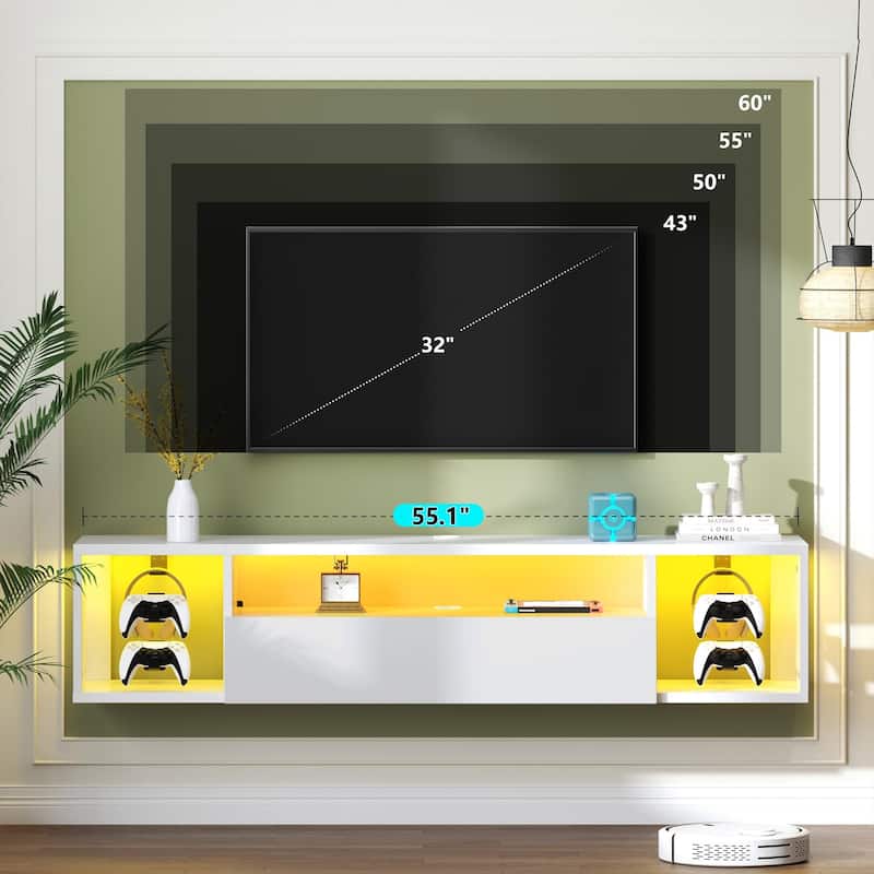 TV Gaming Console with Hidden Storage Cabinet