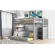 preview thumbnail 102 of 129, Wood Bunk Bed with Shelfs, Storage Staircase and Drawers