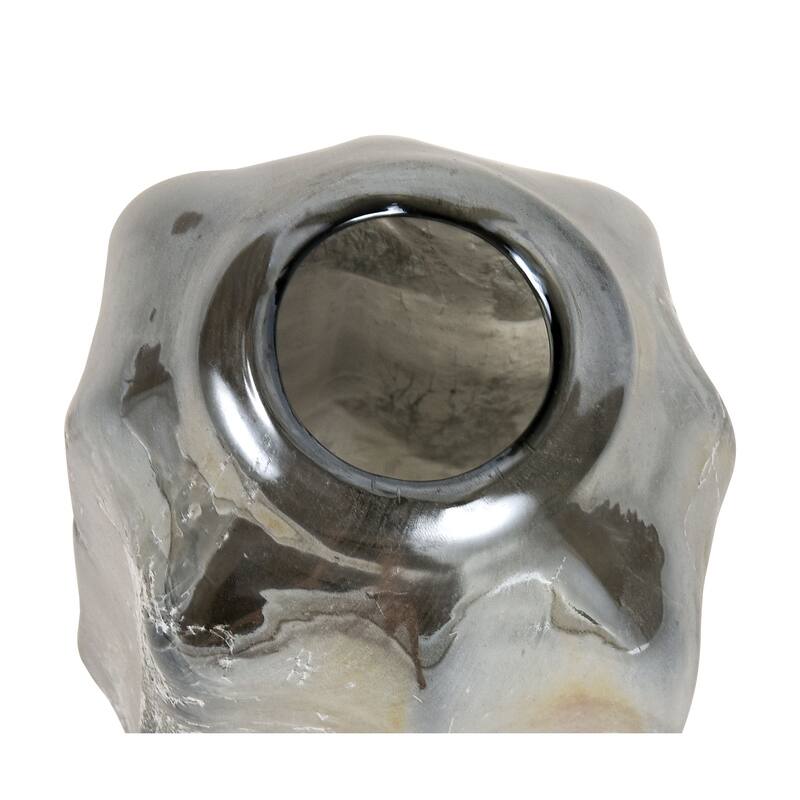 Elk Home Regard Metallic Silver Glass 7 Inch Wide Vase