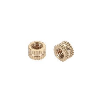 M4 x 4mm(L) x 6mm(OD) Brass Knurled Threaded Insert Embedment Nuts, 100 ...