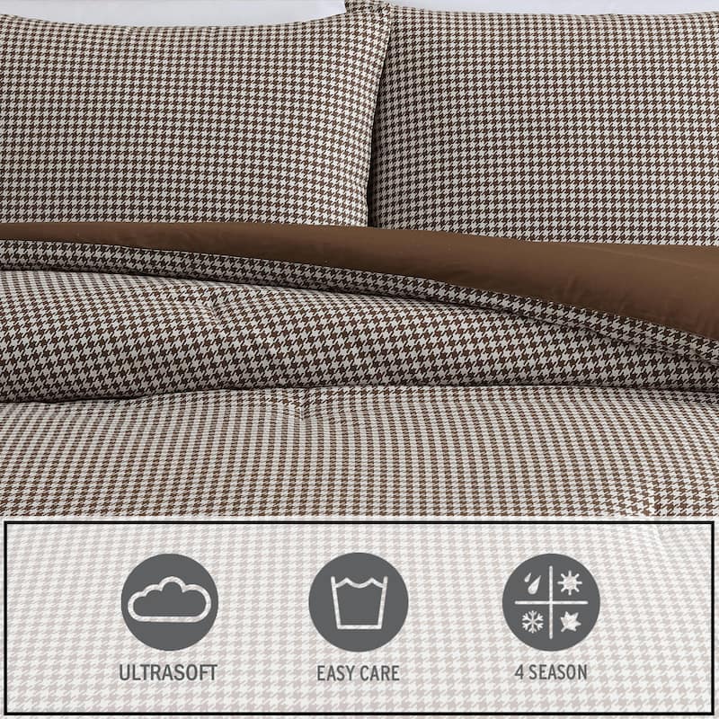 Eddie Bauer Harrison Cotton Brown Reversible Comforter Set