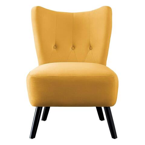 Homelegance Imani Mid Century Modern Velvet Accent Upholstered Chair, Yellow - 21