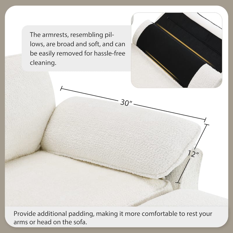 81" Chenille Modular Sectional Sofa 4-Seat Convertible Sleeper with Ottoman and Deep Seating