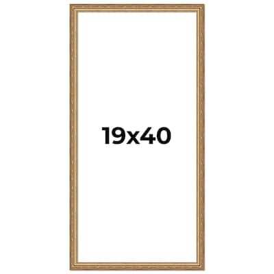 19x40 Frame Red Solid Wood Picture Frame Width 1.75 Inches | Interior Frame Depth 1 13/16 Inches