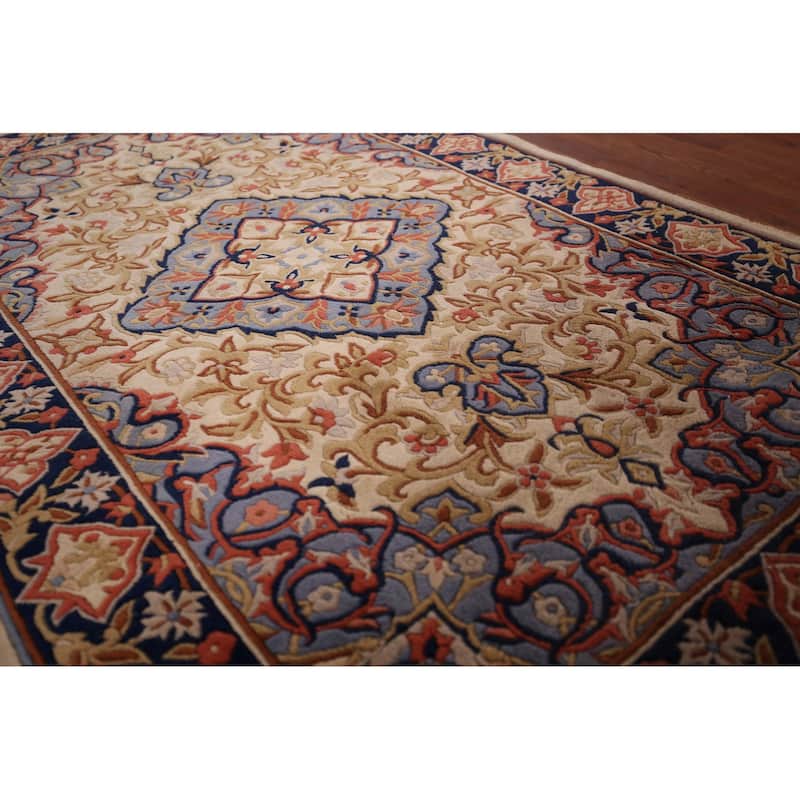 Floral Art Deco Chinese Foyer Rug Hand-Knotted Wool Carpet - 3'2"x 5'1"
